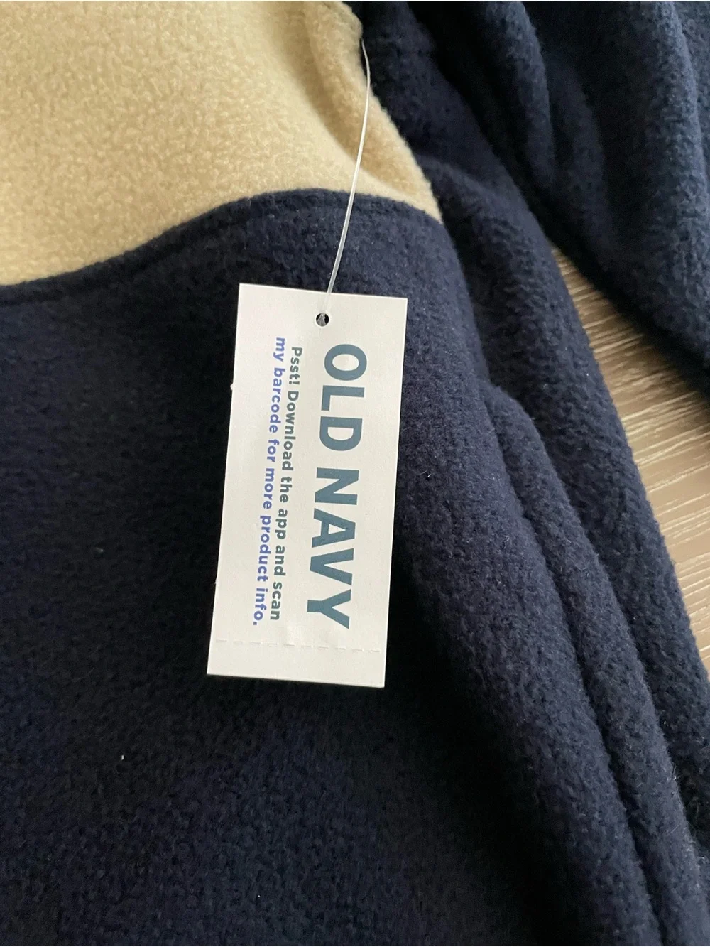 Old Navy Boys Navy Quarter-Zip Fleece Pullover